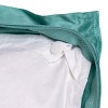 Canadian Down & Feather Company - 3 Piece Duvet Cover Set with 3-Sided Zipper, Turquoise - 4 of 4