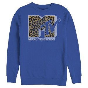 Men's MTV Cheetah Print Logo Sweatshirt - 1 of 4
