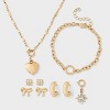 Bow Jewelry Gift Set 7pc - A New Day™ Gold - 2 of 4