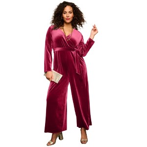 Roaman's Velour Jumpsuit - 1 of 3