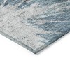 Teal Blue Navy Blue And Gray Abstract Washable Indoor Outdoor Area Rug - 4 of 4