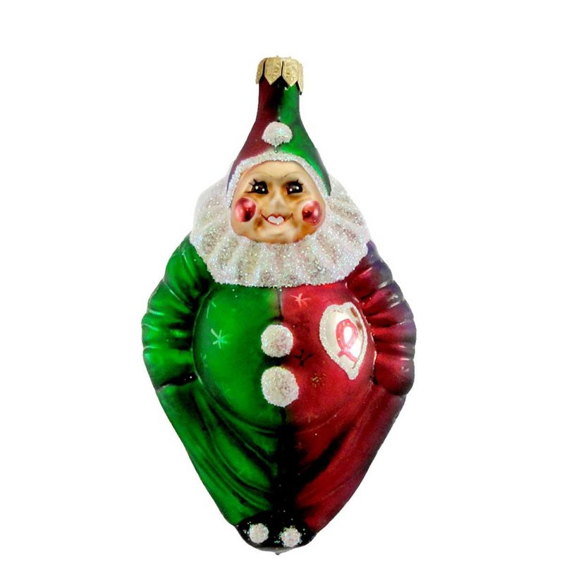 Christopher Radko 5.5 Inch A Caring Clown Ornament Aids 1997 Red Ribbon Tree Ornaments, 1 of 3