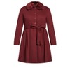 Women's Plus Size Blushing Belle Coat - port | CITY CHIC - 4 of 4