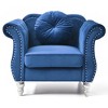 Transitional Upholstered Flared Armchair with Comfortable Seating and Easy Assembly for Living Room - 3 of 4