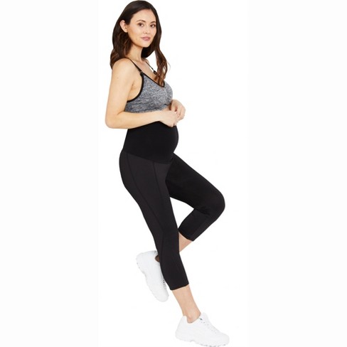 Motherhood Maternity | Secret Fit Belly Cool Performance Cropped Maternity Leggings - image 1 of 4