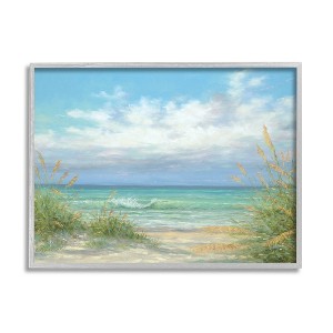 Stupell Industries Sea Shoreline Horizon Scenery Framed Giclee Art - 1 of 4