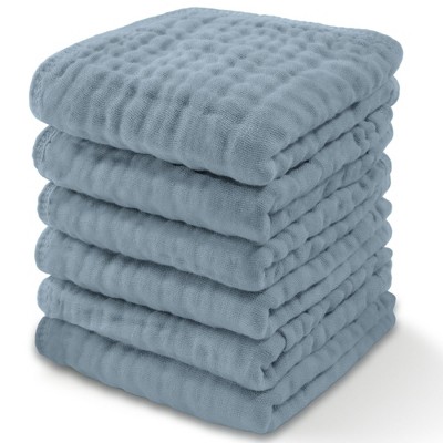 Baby Washcloths Muslin Cotton, Large 10”x10” by Comfy Cubs