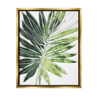 Stupell Industries Green Pop Palm Leaves Expressive Linework