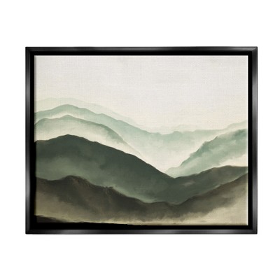 Stupell Industries Misty Mountain Range Atmospheric Landscape Watercolor Painting