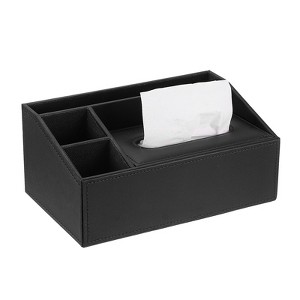 Unique Bargains PU Leather Magnetic Base Easy to Clean Multipurpose Paper Towel Holder 10.4 x 6.5 x 4.7 Inch 1 Pc - 1 of 4