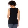 Rekucci Curvy Woman Travel in Style Scoop Neck Tank Top – Comfortable, Flattering & Wrinkle-Resistant - Black , 2X - 3 of 3