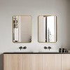 PexFix 24" x 32" Bathroom Mirror for Over Sink Wall Mirror Gold Metal Frame Rounded Rectangular Vanity Mirrors for Bedroom Living Room Entryway Decor - 3 of 4