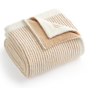 Snuggle Sac Reversible Knit Throw Blanket Soft Ribbed Textured Blanket for All Seasons - 1 of 4