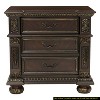 Gulches Collection Nightstand 3 Dovetail Drawers, Dark Cherry Finish with Gold Tipping 31"Wx18"Dx29.5"H, 1pc - 2 of 4