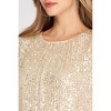 Women's Long Balloon Sleeve Sequin Top - SHE + SKY - 4 of 4