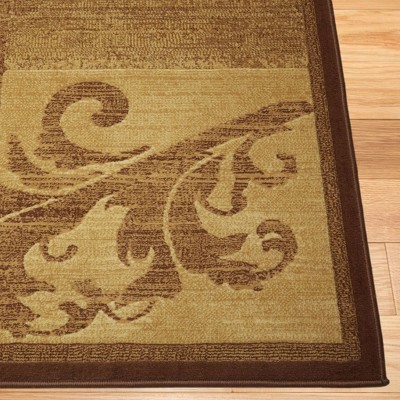 Catalina Red and Brown Tufted Synthetic Area Rug