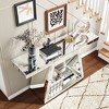 Airsurfer 48-inch Mirrored Glass Console Table Modern Mirrored Console Table Entryway Accent for Elegant Home Decor - 4 of 4