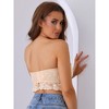 Allegra K Women's Lace Full-Coverage Tube Bra Adjustable Double Straps Bralettes - 2 of 4