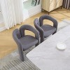 GDFStudio Andrew Modern Teddy Upholstered 3-Legs Dining Chair (Set of 2) - 2 of 4