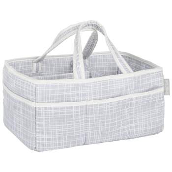 Trend Lab Criss Cross Diaper Storage Container - Gray