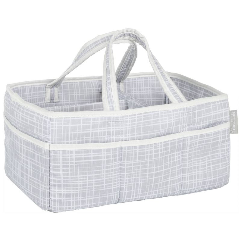 Trend Lab Criss Cross Diaper Storage Container - Gray, 1 of 14