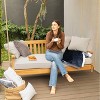 Cambridge Casual Robin Teak Wood Outdoor Swing Daybed with Oyster Cushion: Weather-Resistant, 500 lb Capacity, Includes Back Cushions - 2 of 4
