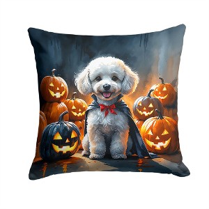 Tramull 14x14 Inch Halloween Throw Pillow, Indoor Outdoor Decorative Pet Theme Pillow - 1 of 4