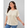 Women's Plus Size T Shirts Oversized Tees Summer Short Sleeve Crew Neck Tunic Tops - 3 of 4
