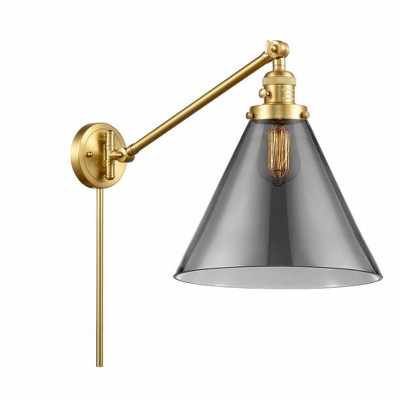 Cone - 1 Light Swing Arm Wall Sconce In Industrial Style-16 Inches Tall and 12 Inches Wide