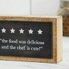VIP Wood 8 in. Black Chef is Cute Novelty Kitchen Sign - 4 of 4