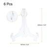 Unique Bargains Plastic Folding Clear Picture Frame Decorative Holder Stands 6 Pcs - 2 of 4