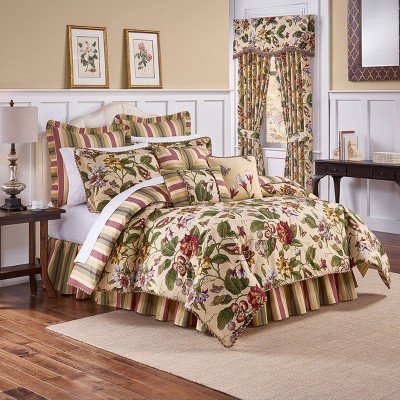 Waverly Laurel Springs Queen 4pc Comforter Set Parchment