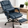TopComfy Accent Chairs Ergonomic Executive Office Chair with Footrest Luxe Comfort and Relaxation Soft Seating for Office, Blue, 29.5"*26"*48" - 2 of 4