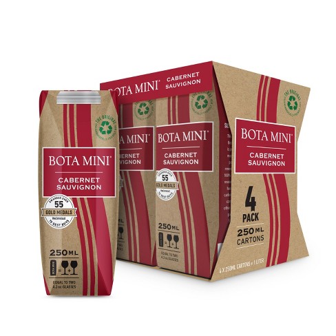 Bota Box Mini Cabernet Sauvignon Red Wine - 4pk/250ml Box