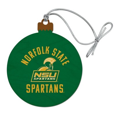 Norfolk State University Spartans Logo Wood Christmas Tree Holiday Ornament