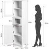 67" Freestanding Storage Cabinet - Glass Door Pantry with Adjustable Shelves for Kitchen/Laundry Room/Home Office - 2 of 4