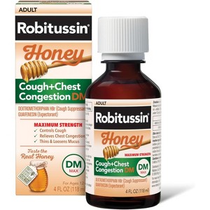 Robitussin Adult Honey Cough + Chest Congestion DM Liquid 4 Oz - 1 of 4