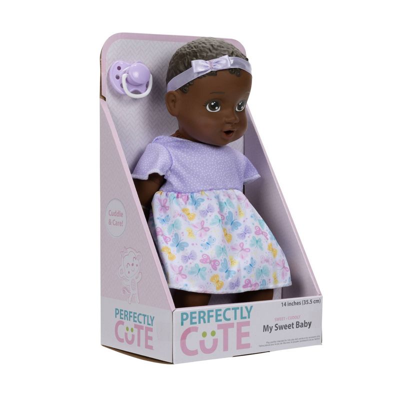 Perfectly Cute 14&#34; Girl Baby Doll - Black Hair, Brown Eyes, 6 of 8