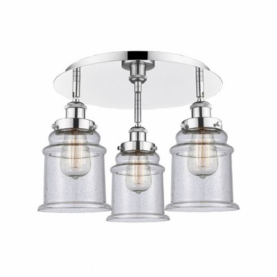 Canton - 3 Light Flush Mount In Industrial Style-10.75 Inches Tall and 17.75 Inches Wide