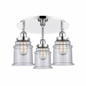 Canton - 3 Light Flush Mount In Industrial Style-10.75 Inches Tall and 17.75 Inches Wide - 1 of 1
