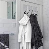 LunaLulinlk 5 Pack Big Heavy Duty Three Prongs Coat Hooks Wall Mounted with 15 Screws Retro Double Utility Rustic Hooks (Black) - 3 of 4