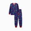 PATPAT Matching Family Pajamas Xmas Colorful Elk Print Christmas PJs Tee and Bottom Loungewear Sleepwear for Men M Blue - 2 of 4