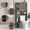 Over The Toilet Storage Cabinet with Barn Door, Home Space-Saving Toilet Rack - 3 of 4