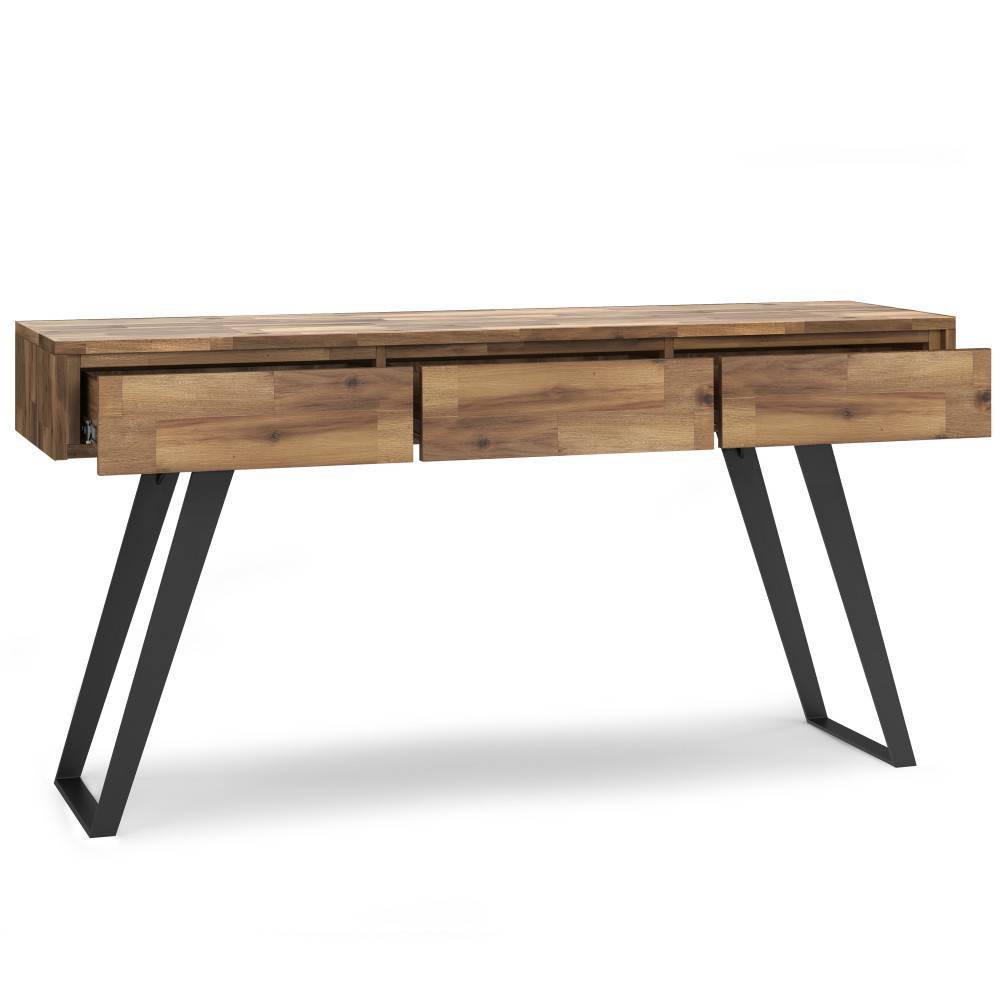 Mitchell Console Sofa Table Distressed Golden Wheat - WyndenHall