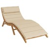 vidaXL Sun Lounger Cushion Beige Oxford fabric 70.9" x 23.6" x 1.6 - 4 of 4