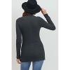Hello Miz Women's Ribbed Long Sleeve Mock Neck Maternity Top - 3 of 4