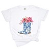 Simply Sage Market Cowboy Boots Floral Garment Dyed Tee - 2 of 4