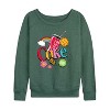 Women's - Coca-Cola - Colorful Coke Collage Lightweight French Terry Wide Neck Long Sleeve Shirt - 2 of 4