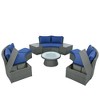 YOOCOZZ Patio Rattan 10-Piece Half Round Sectional Sectional Sofa Set - 3 of 4