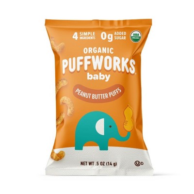 Puffworks baby Organic Peanut Butter Puffs - .5oz,12ct